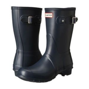 NEW Hunter Original Short Adjustable Rain Boots Navy WATERPROOF